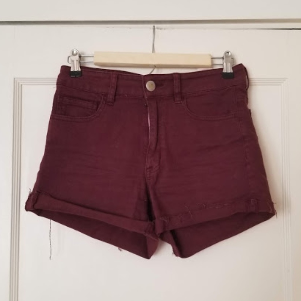 AE | Burgundy Hi-Rise Shortie
